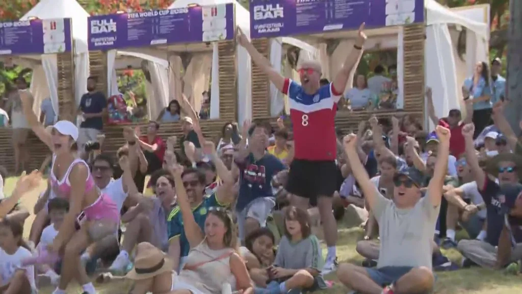 Crowds celebrate Team USA's win at FIFA Fan Fest in Bayfront Park