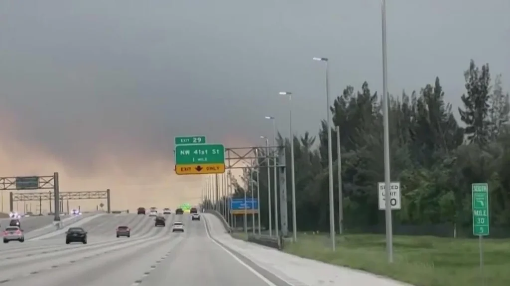 Tracking wildfires in west Miami-Dade