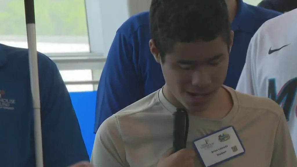 Marlins invite blind community members to a unique sensory experience