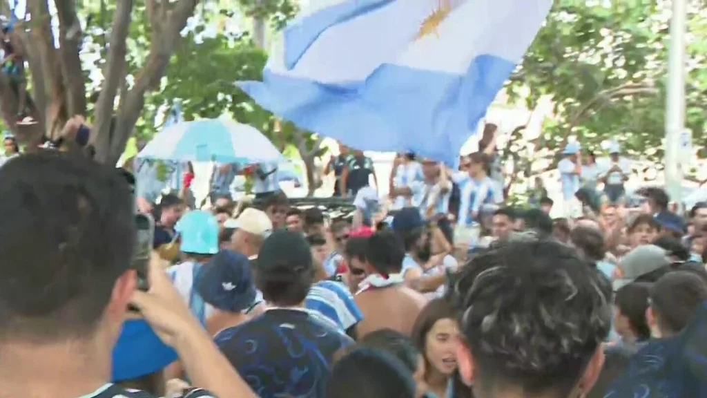 Argentina soccer fans in South Florida celebrate the team's World Cup win