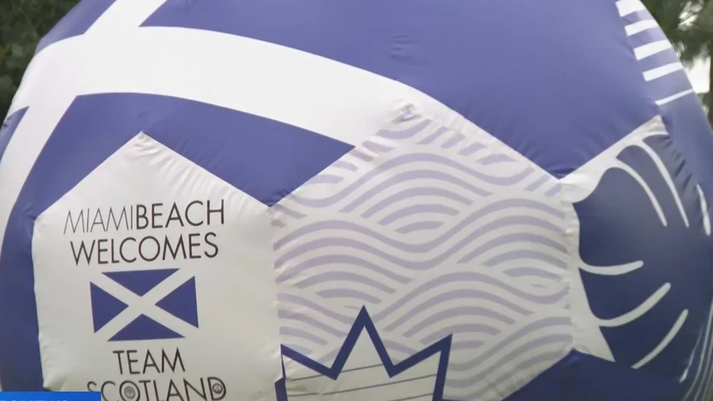 Scotland's "Tartan Army" takes over Miami Beach ahead of the country's match in Miami Stadium