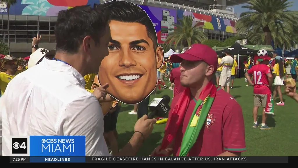 All eyes on Cristiano Ronaldo during tonight's Colombia vs Portugal match in Miami Stadium