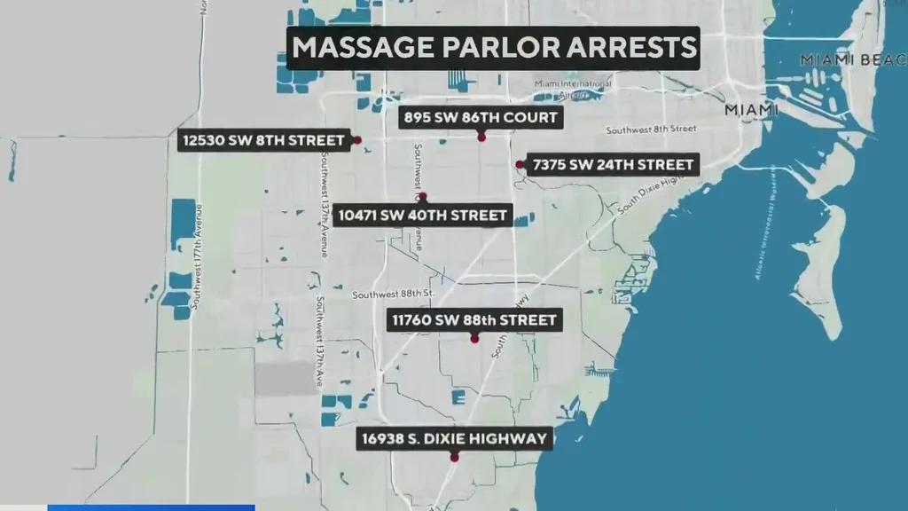 At least 7 women arrested in Miami-Dade prostitution bust involving local massage parlors