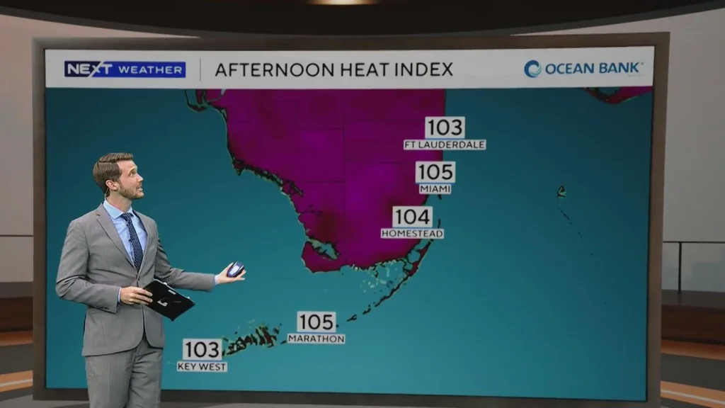 Near-record heat possible in South Florida Monday afternoon