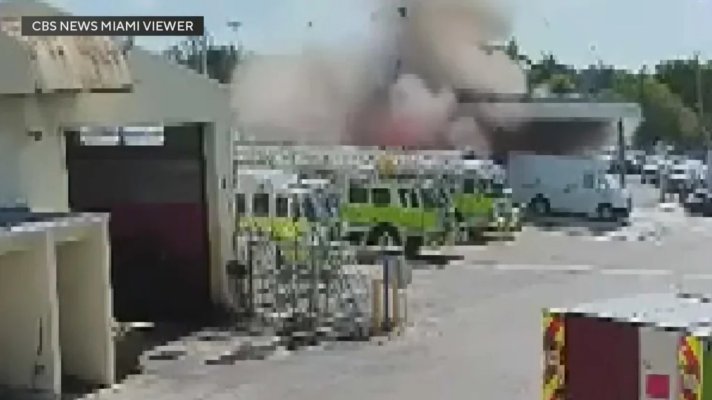 New surveillance video shows deadly explosion at Miami-Dade facility