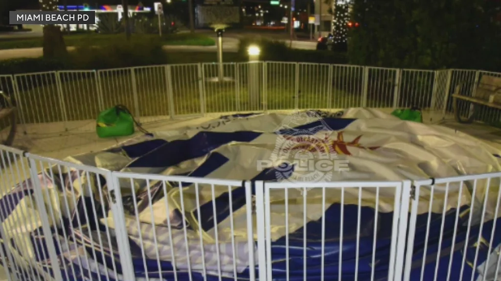 Man accused of slashing large World Cup soccer ball in Miami Beach