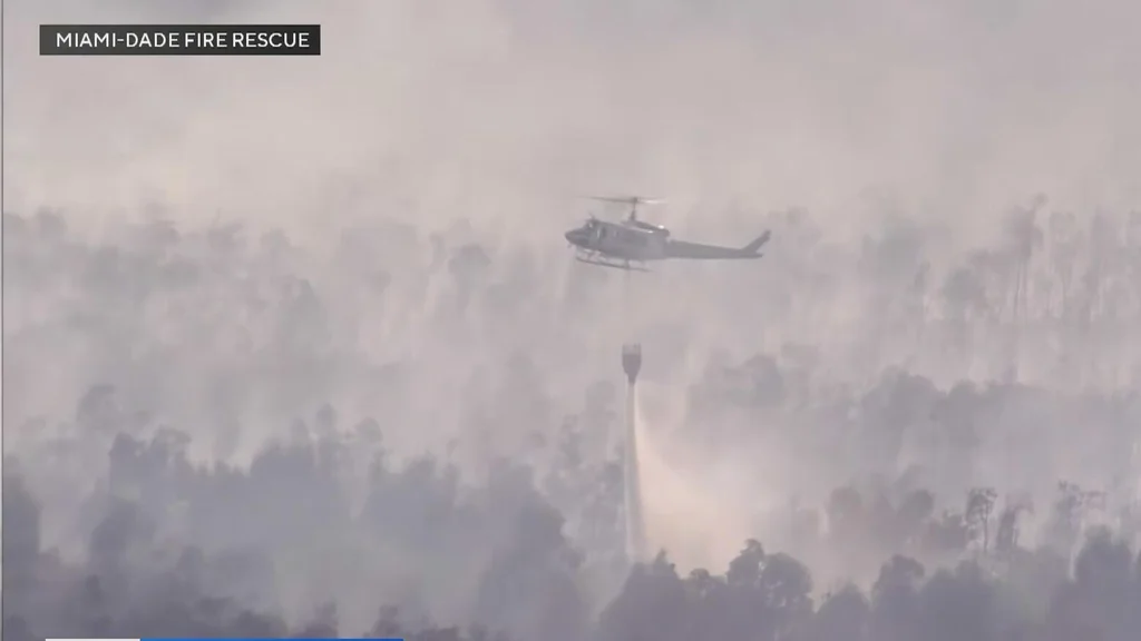 4 wildfires burning across Miami-Dade as crews fight the flames