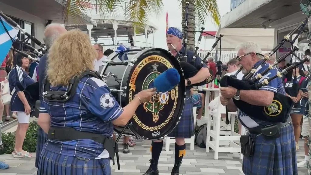 Tartan Army takes over Fort Lauderdale beach ahead of Scotland's game in Miami Stadium vs Brazil