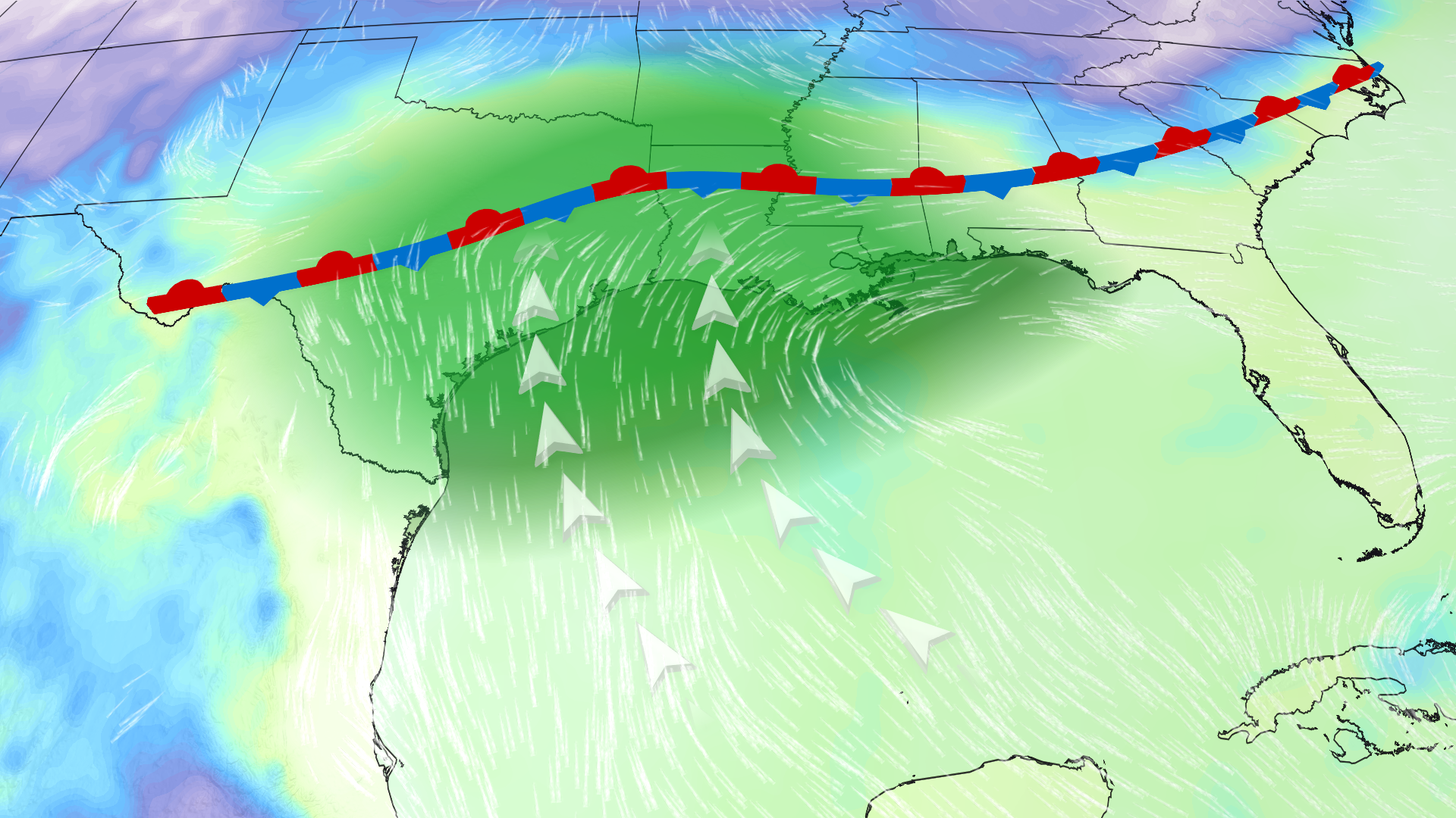 Major flood threat for Texas and Gulf states this week as potential tropical system supercharges heavy rain