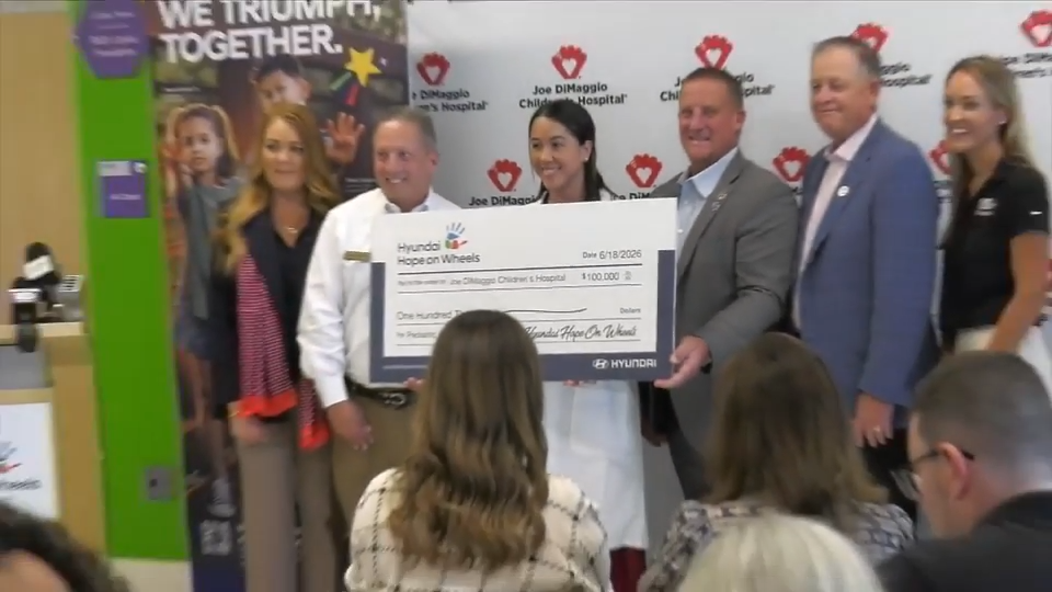 Hyundai donates $100K to pediatric oncology department at Joe DiMaggio during ‘Hope on Wheels’ event