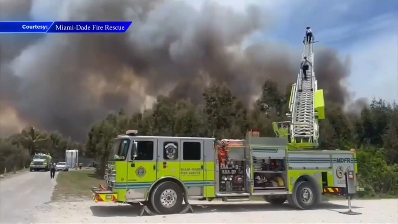 Wildfire fight shuts down SB Turnpike between NW 41 St & Okeechobee Road; Over 18,000 acres burned