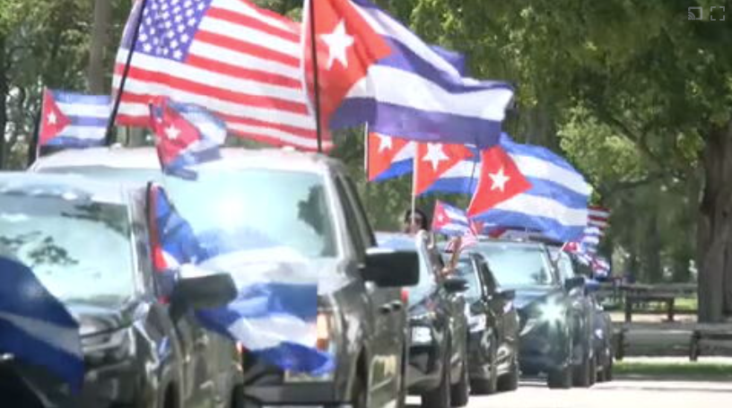 Cuban Anti-Communist Foundation holds caravan in SW Miami-Dade