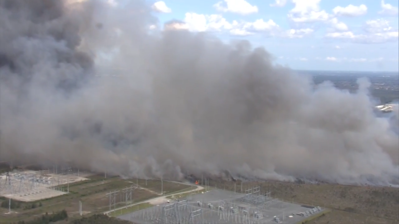 MDFR, Florida Forest Service battle 3-alarm brush fire reported in West Miami-Dade