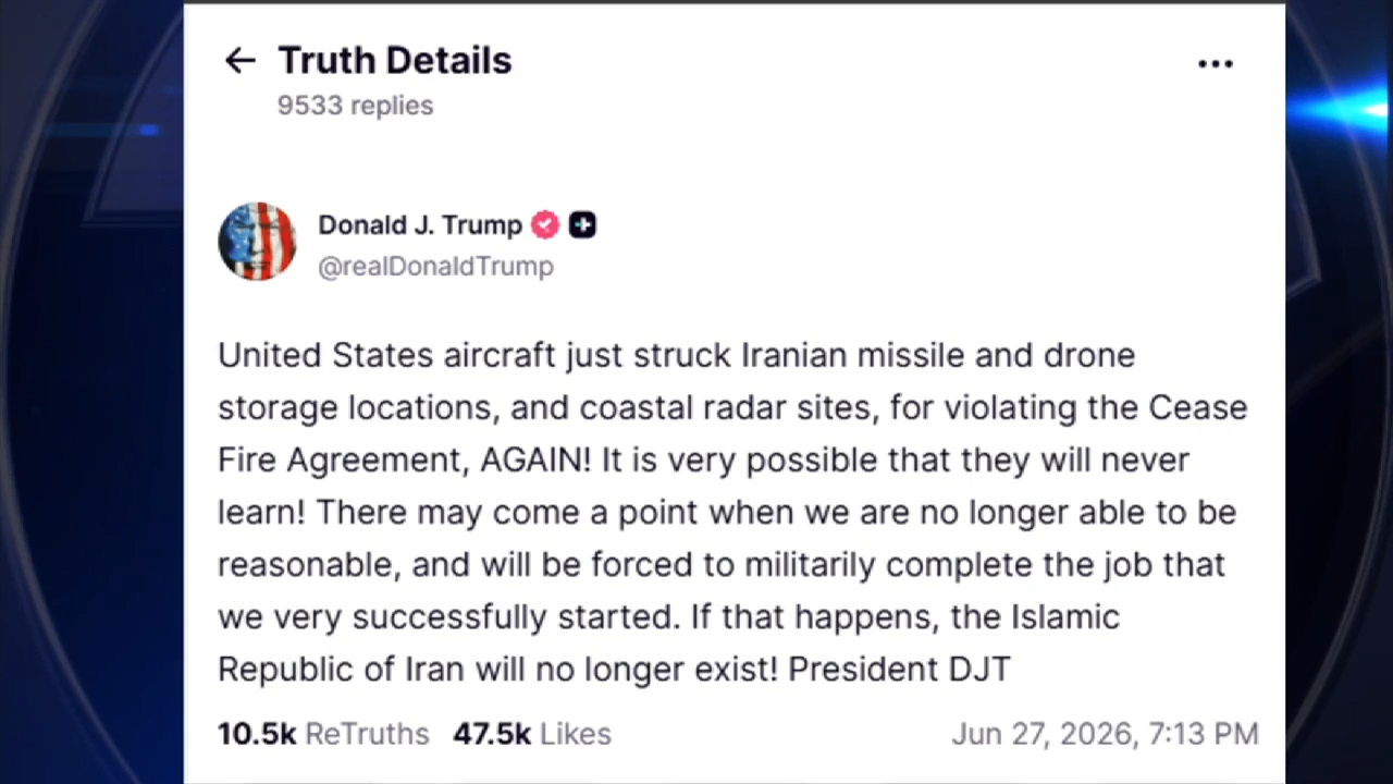 Iran attacks Bahrain and Kuwait following US strikes and threatens to halt talks to end the war