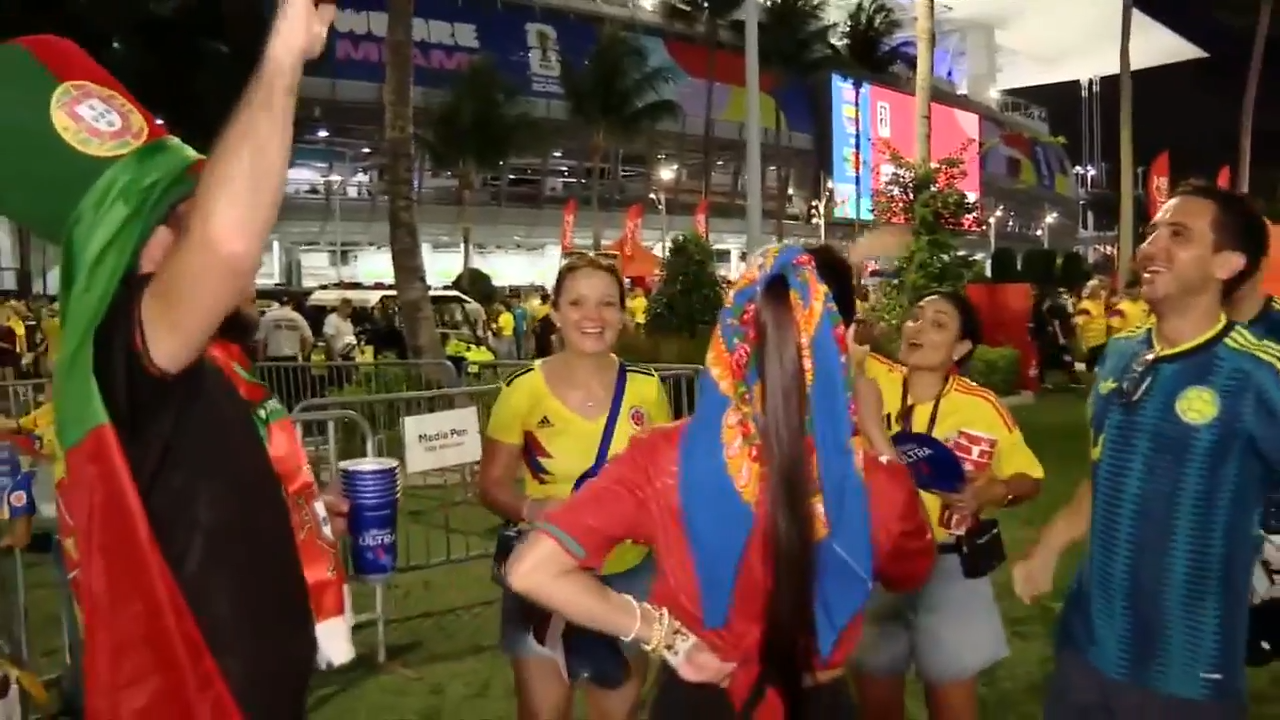Miami Stadium roars with soccer fans as Colombia vs. Portugal World Cup match ends in a 0-0 draw
