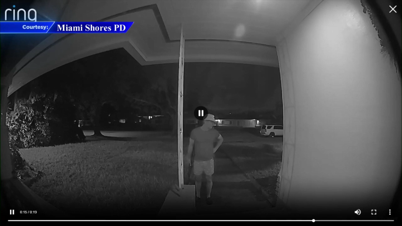 Ring video captures man armed with long gun approaching Miami Shores home