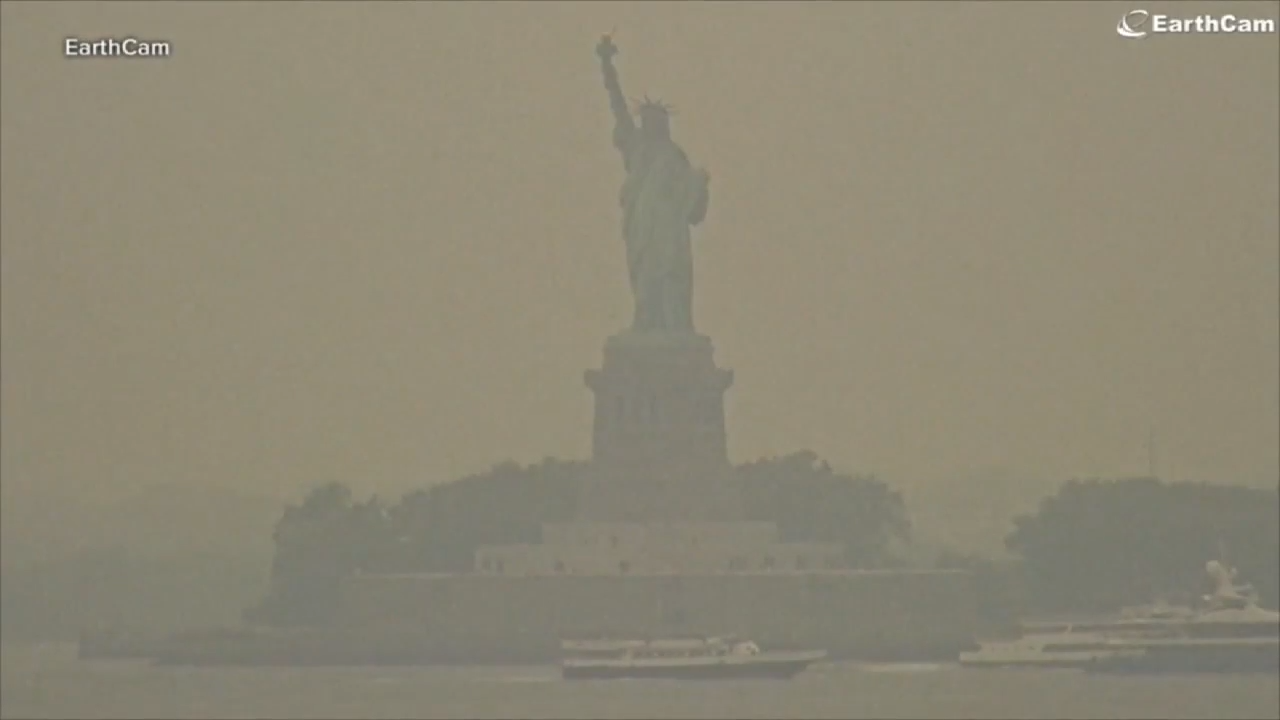 Wildfire smoke from Canada and Minnesota pushes farther into the US and engulfs DC in haze