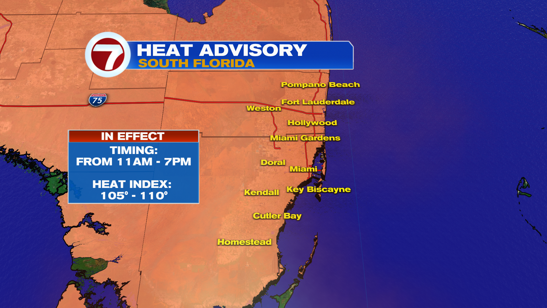 Heat Advisory in Effect as Storm Chances Increase Across South Florida
