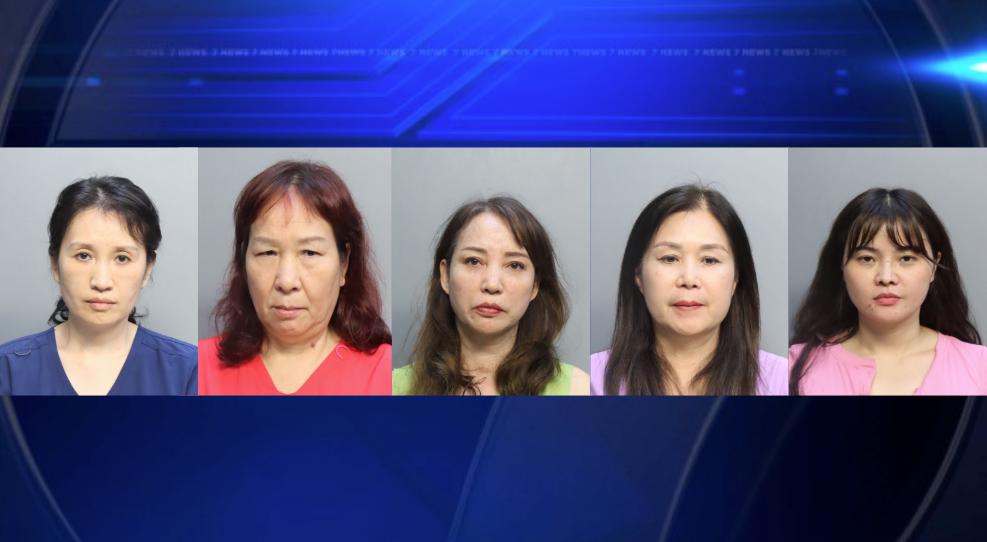 5 women arrested in Miami-Dade massage parlor prostitution sting