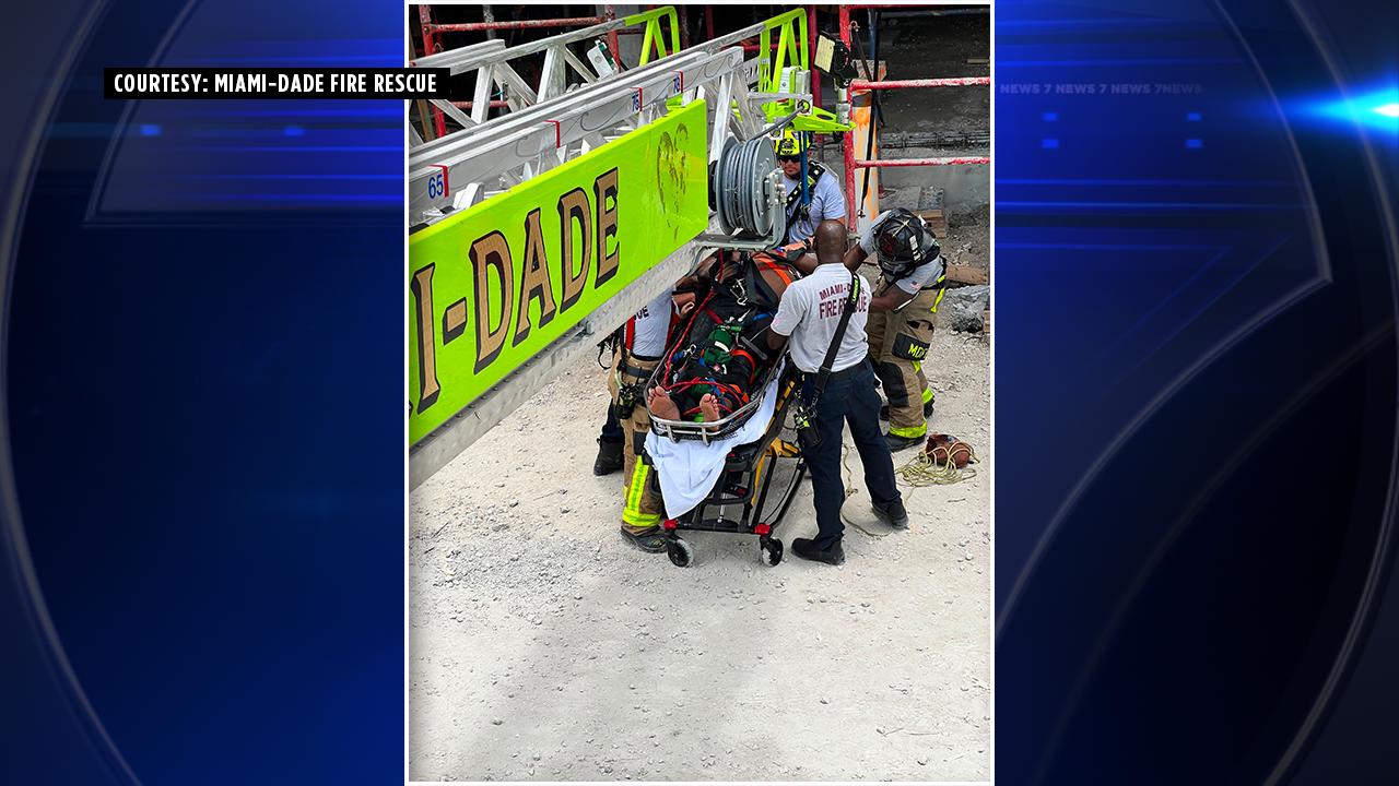 1 hospitalized after medical emergency at construction site in North Bay Village