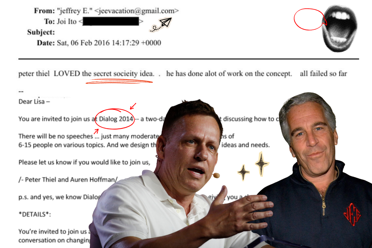 Peter Thiel’s secret society turns up in Epstein files