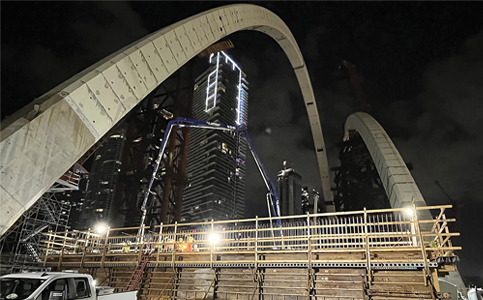 Road shutdowns in Downtown as Signature Bridge work hits night shift